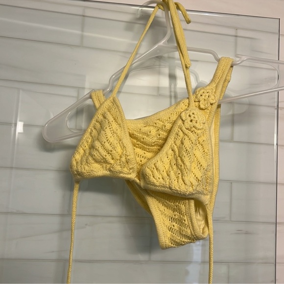 Yellow Frankie’s Bikinis Crochet Set - Picture 3 of 6